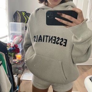 essentials knitted  hoodie